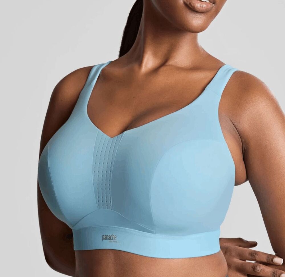 B37 Panache baby blue sport Bra endurance 5022 size 32L NWOT